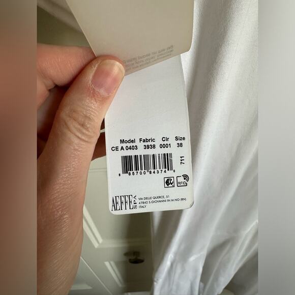 CÉDRIC CHARLIER Cotton Cinched Hi low Midi Dress - Picture 7 of 14